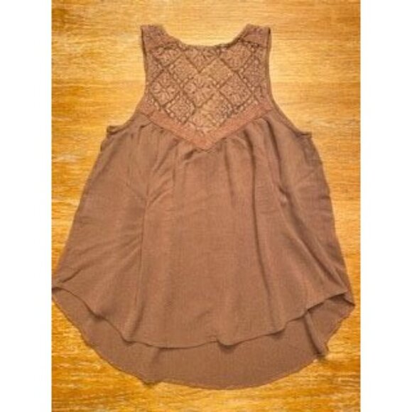 American Eagle Outfitters Sleeveless Brown Blouse-XS - Picture 3 of 4